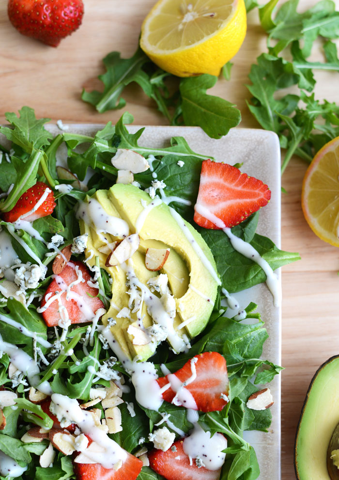 Strawberry Arugula Salad with Poppyseed Dressing