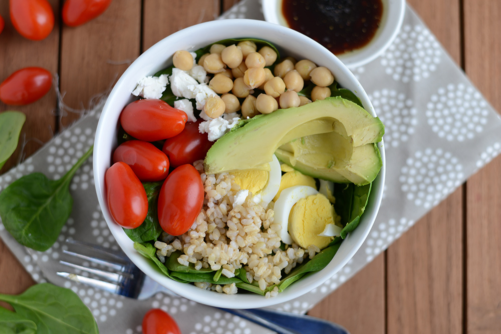 Broiled Grapefruit Spinach Salad