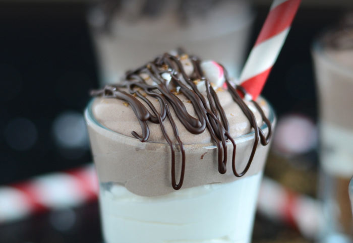 Chocolate Peppermint Shooters with Homemade GF Graham Cracker Crumbs