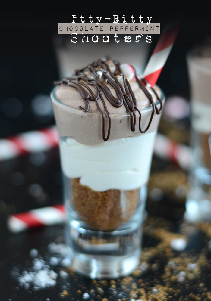 Chocolate Peppermint Shooters with Homemade GF Graham Cracker Crumbs