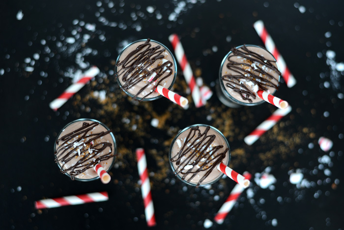 Chocolate Peppermint Shooters with Homemade GF Graham Cracker Crumbs