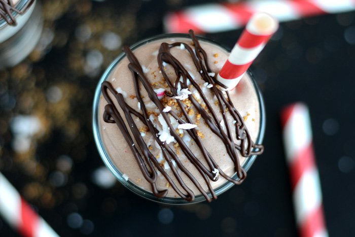 Chocolate Peppermint Shooters with Homemade GF Graham Cracker Crumbs