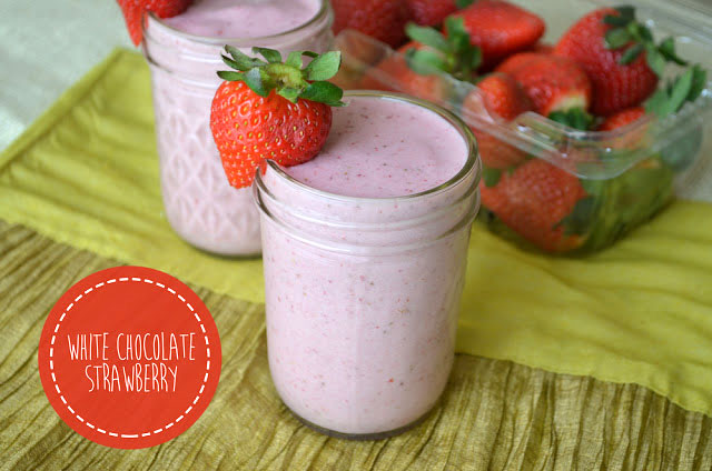 White Chocolate Strawberry Protein Smoothie