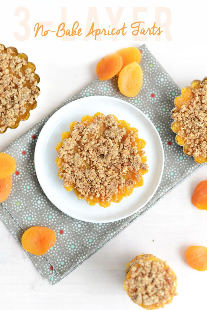 3-Layer Raw Apricot Tarts - Vegan & Paleo