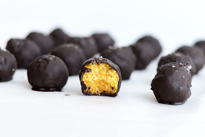 Coconut Apricot Truffles with Himalayan Sea Salt