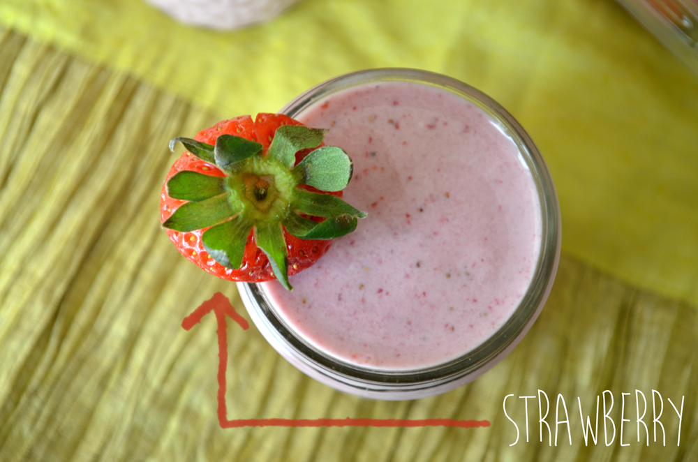 White Chocolate Strawberry Protein Smoothie