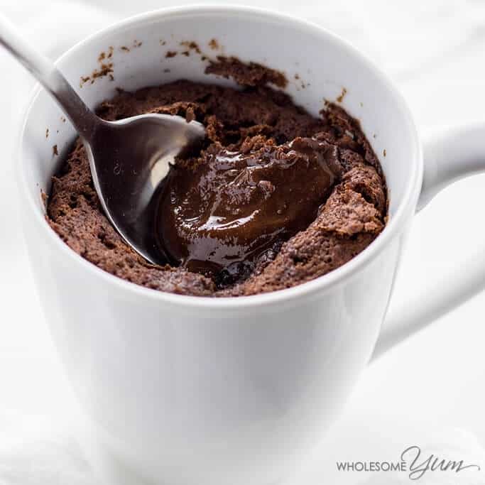 Nutella Mug Cake Recipe – Molten Lava Cake (Low Carb, Paleo)