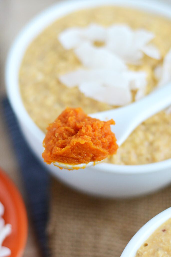 Pumpkin Coconut Hot Cereal made with Libby's Pumpkin #GlutenFree