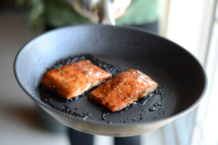 Maple Apple Caramelized Salmon