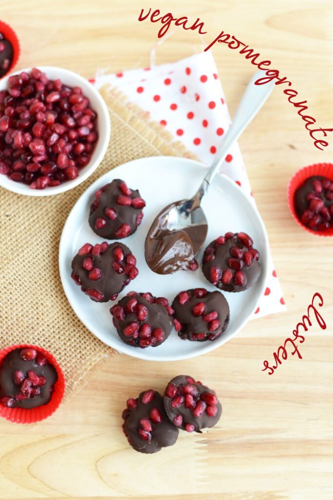 Super Simple Vegan Pomegranate Clusters