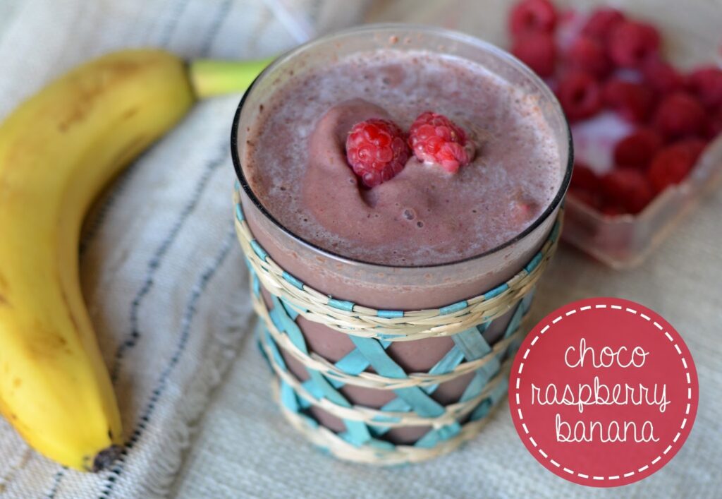 Choco Raspberry Banana Protein Smoothie