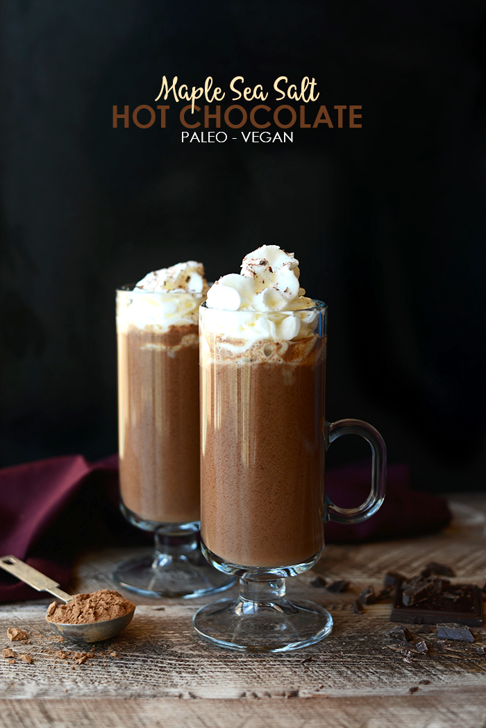 Healthy Maple Sea Salt Hot Chocolate