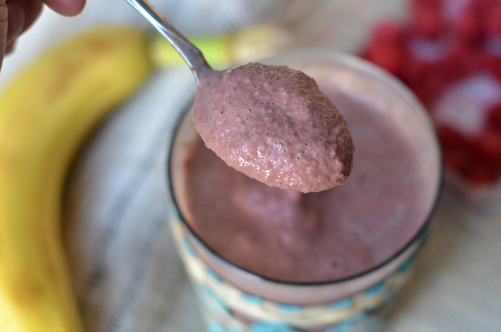 Choco Raspberry Banana Protein Smoothie