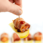 Bacon-Wrapped Honey Sriracha Chicken Bites