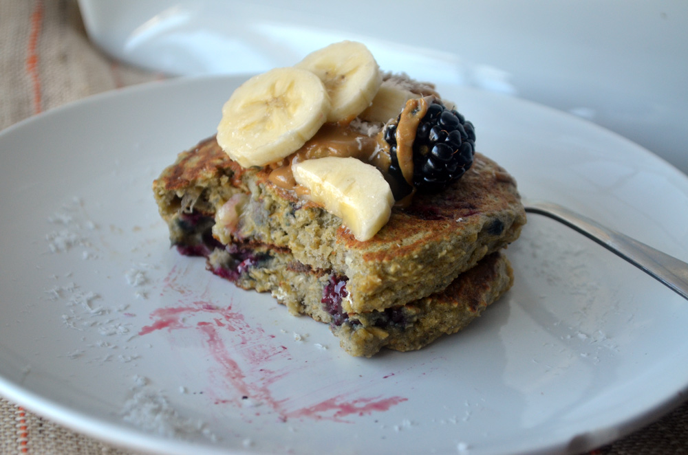 Blackberry Banana Pancakes