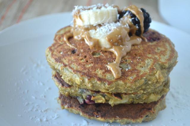 Blackberry Banana Pancakes