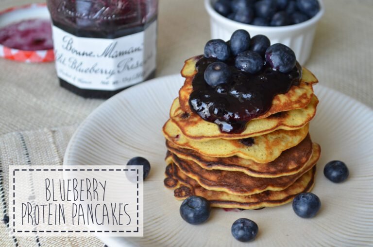Blueberry Protein Pancakes