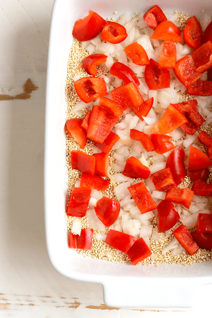 Cashew Chicken Quinoa Bake