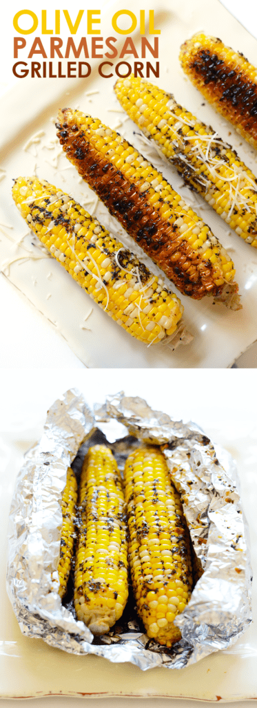 Spice up your corn with Olive Oil and parmesan cheese for the most flavorful, EASY summertime side that can be made right at home on your grill!