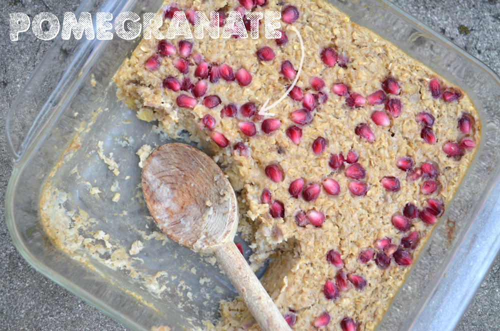 Pomegranate Oatmeal Bake