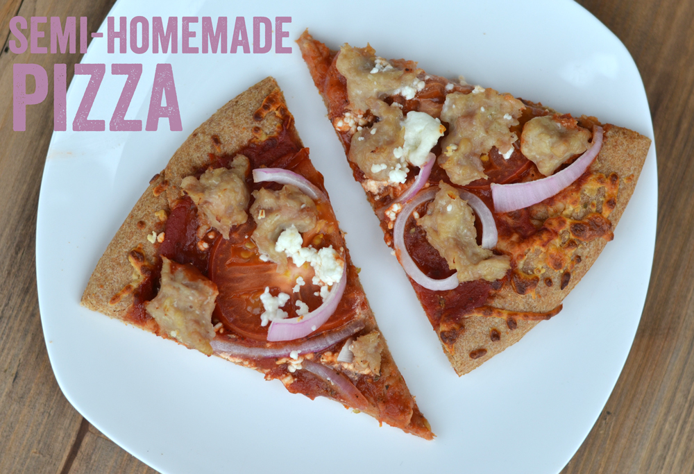 Chicken Tomato Feta Whole Wheat Pizza