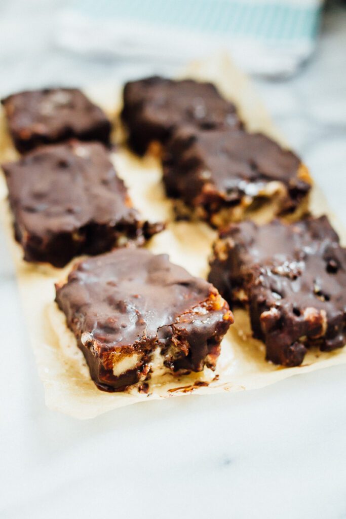 Chocolate Caramel Banana Ice Cream Bars from Eating Bird Food