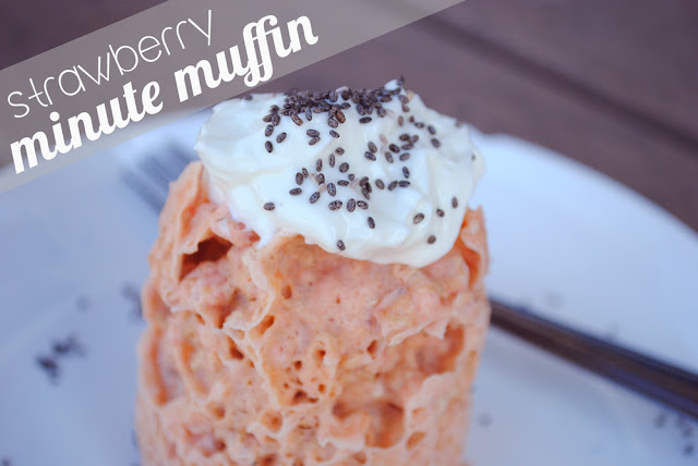 HIGH PROTEIN STRAWBERRY MINUTE MUFFIN