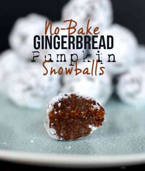 No-Bake Gingerbread Pumpkin Snowballs