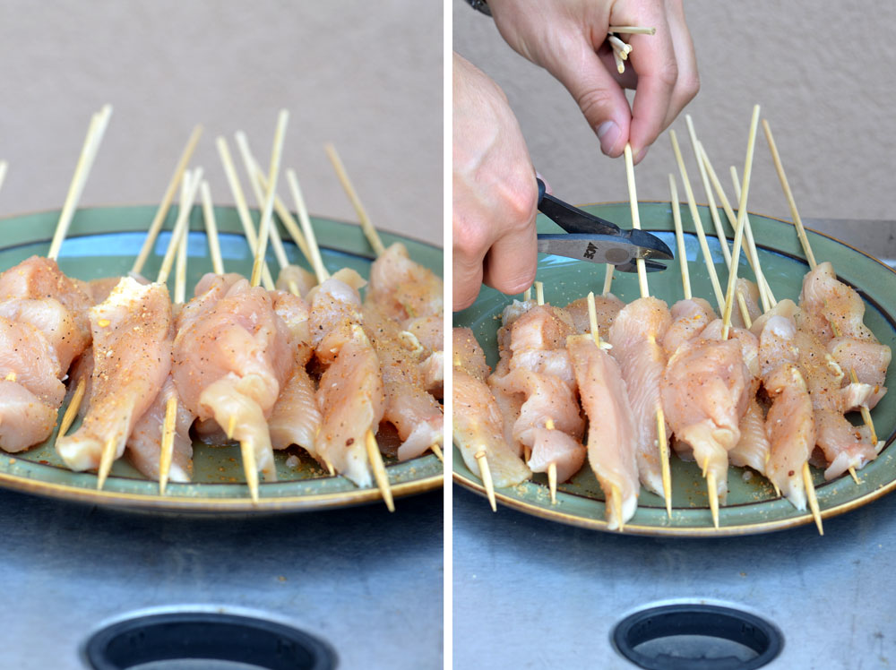 BBQ Rubbed Chicken Skewers