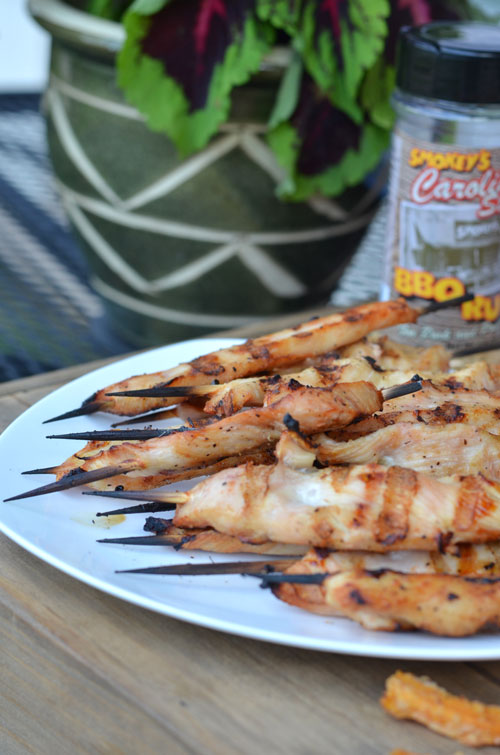 BBQ Rubbed Chicken Skewers