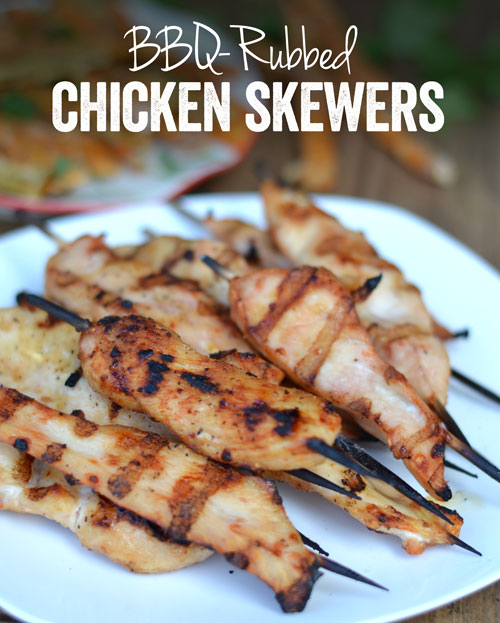 BBQ Rubbed Chicken Skewers