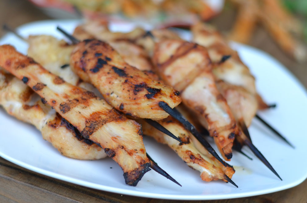 BBQ Rubbed Chicken Skewers