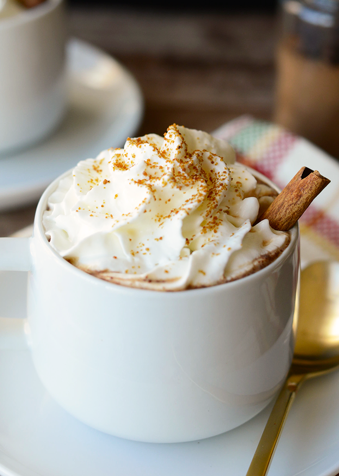 Get creative with your hot chocolate and add a delicious mixture of spices to make it taste like Gingerbread! It's vegan, paleo, and gluten-free friendly. SCORE!