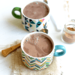 This Vegan Chai Hot Chocolate takes 5 minutes to make, is low calorie, and full of Fall flavor! 