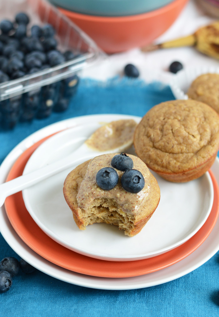 Almond Butter Banana Bread Muffins