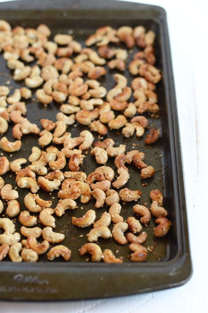 Maple Sesame Roasted Cashews- the best tasting nuts ever!