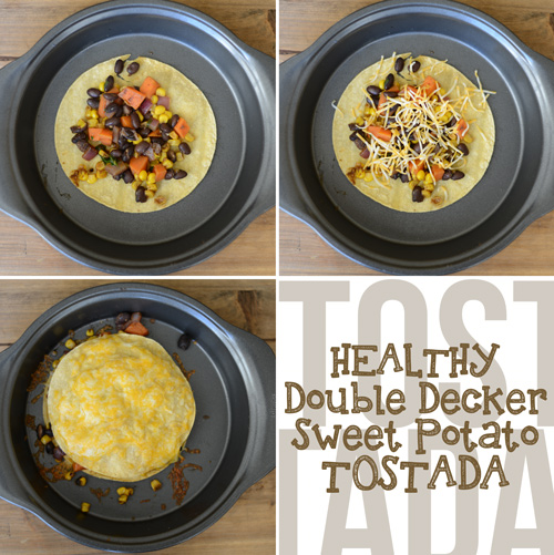 Healthy Double Decker Sweet Potato Tostada