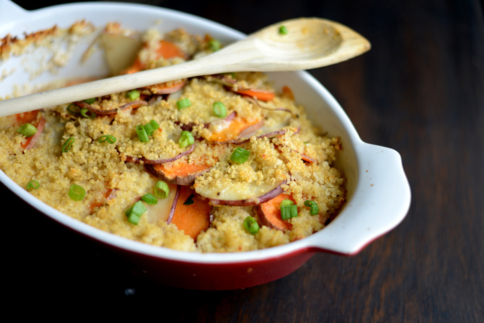 Sweet Potato Quinoa Gratin #vegetarian #glutenfree #fitfluential