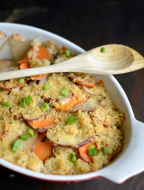 Sweet Potato Quinoa Gratin #vegetarian #glutenfree #fitfluential