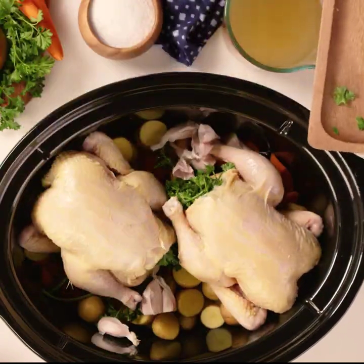 SLOW COOKER GREEK CORNISH HENS