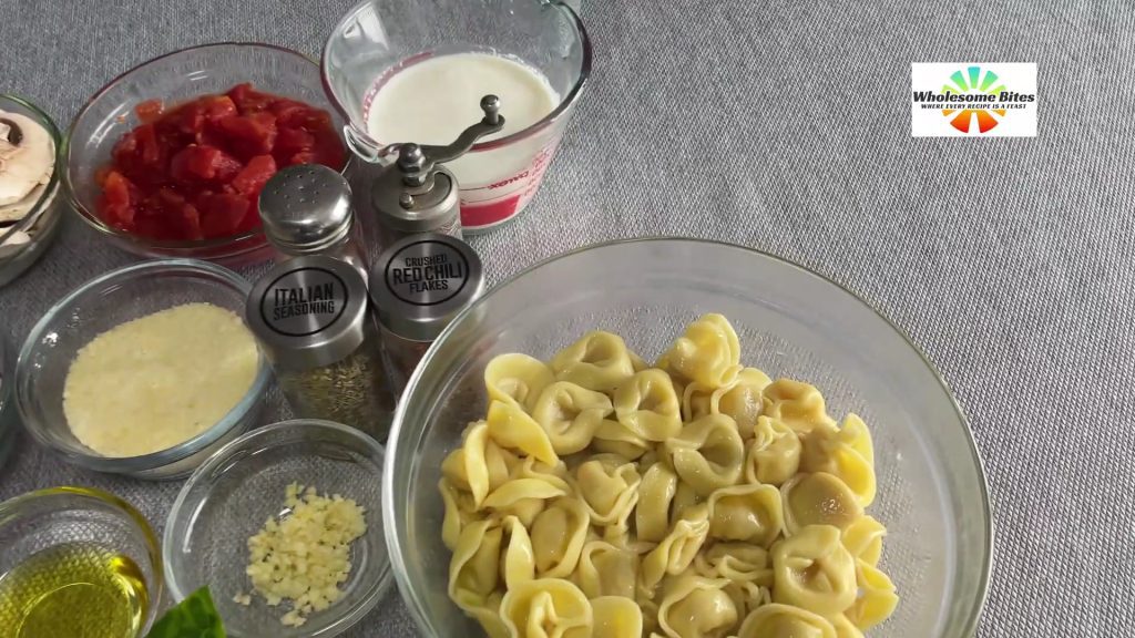 cheese tortellini in garlic basil sauce