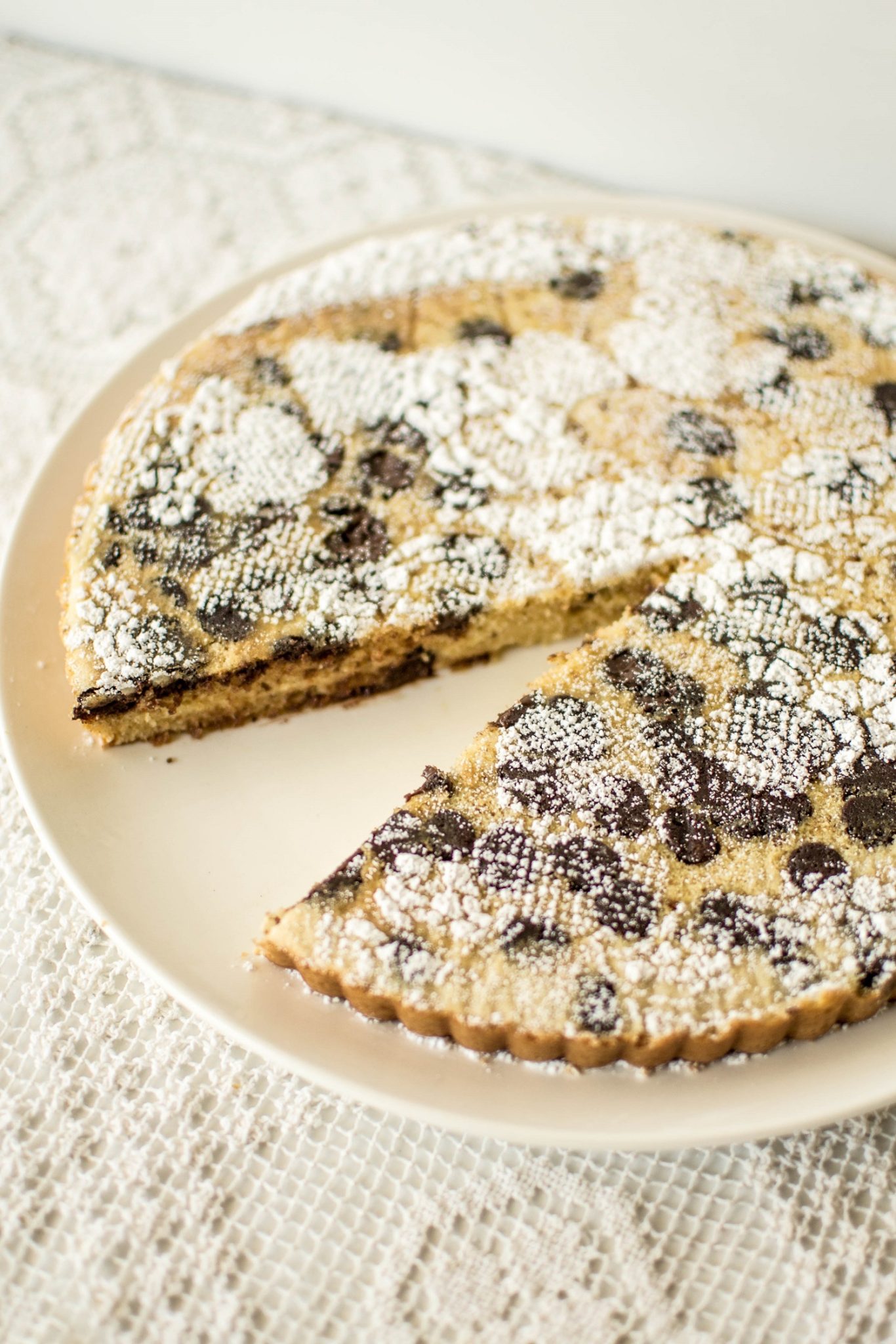 IZY’S CHOCOLATE CHIP AMARETTO TORTE