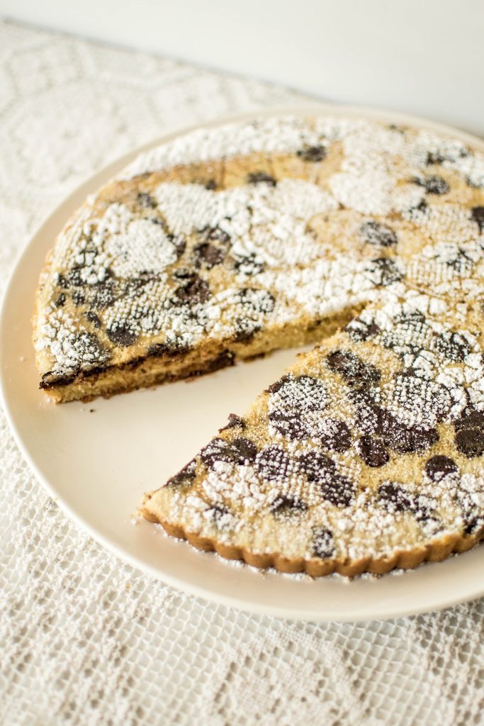 IZY’S CHOCOLATE CHIP AMARETTO TORTE