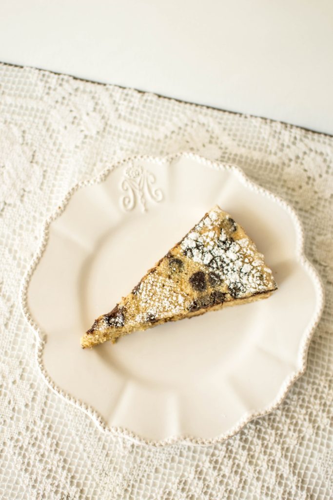 IZY’S CHOCOLATE CHIP AMARETTO TORTE