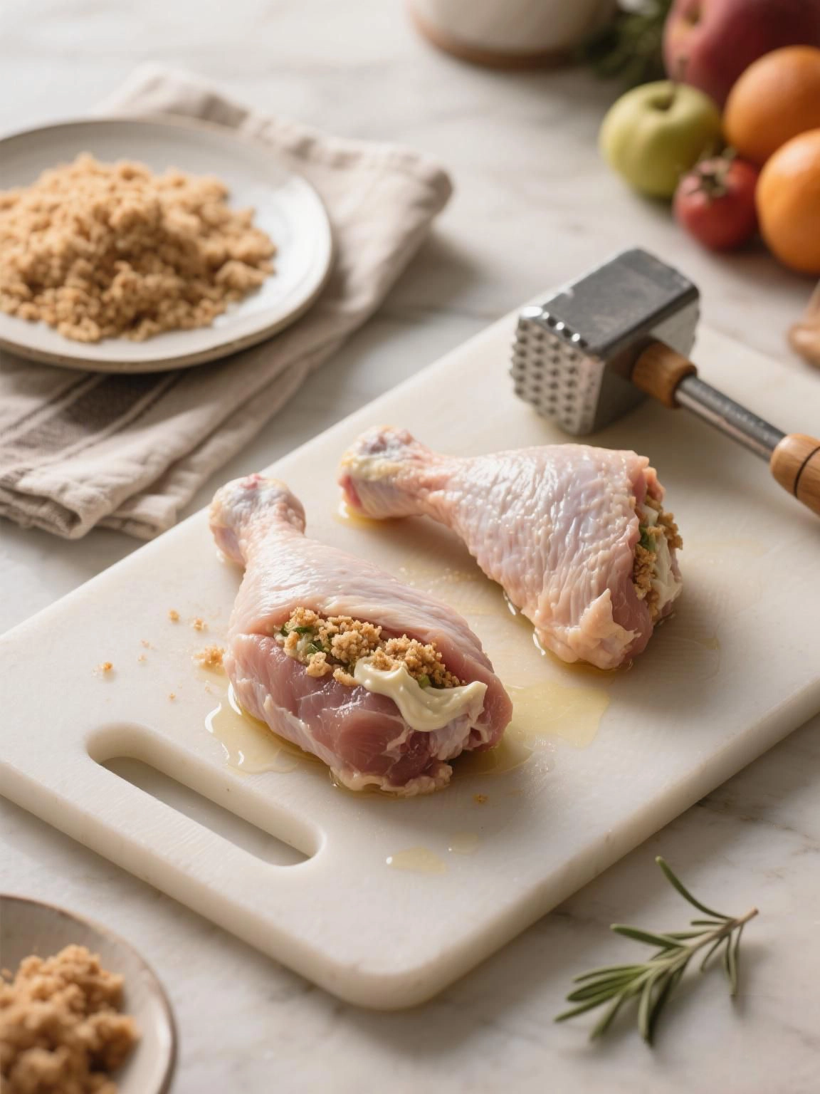 Prepare the chicken thighs