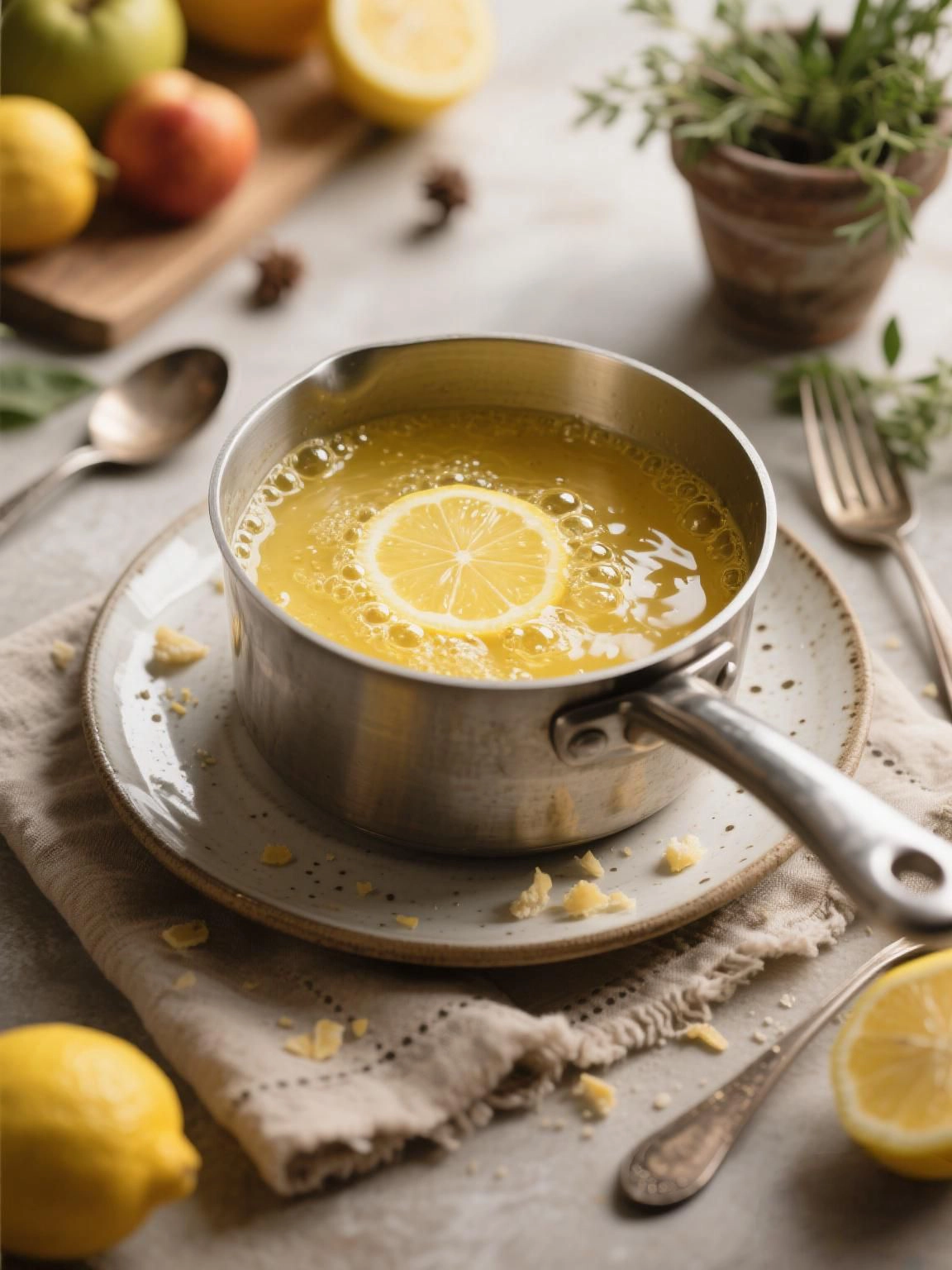 Prepare the lemon sauce